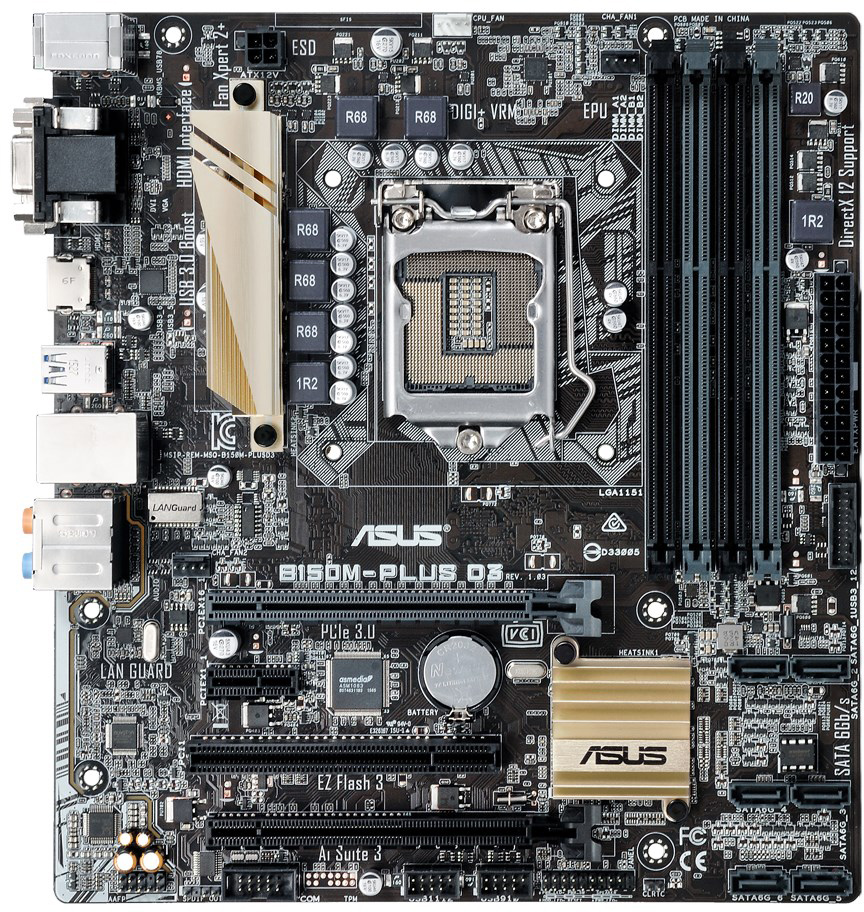 Asus B150M-Plus D3 - Motherboard Specifications On MotherboardDB